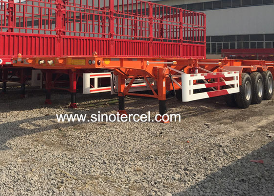 Flatbed Semi-Trailer 40ft Skelett Semi-Trailer 28T mit 2/3/4 Achsen