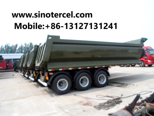 Heavy Duty Hydraulic 3 axle Tipper Semi Trailer sicherer Transport