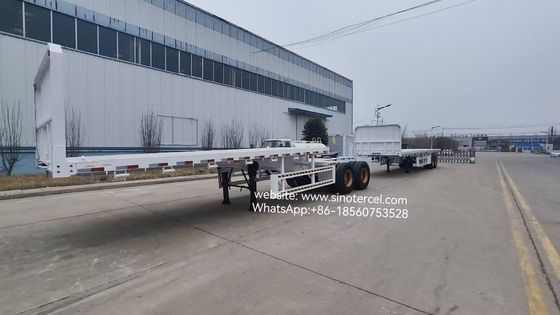12 Räder 12.00R25 Superlink Anhänger Doppelanhänger für 20 Fuß und 40 Fuß Container Transport