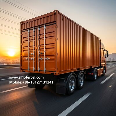 53ft gelber geschlossener Box-Semi-Anhänger mit Seiten- und Hintertüren