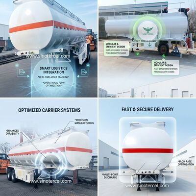 30000L-60000L Halbpanzeranhänger Lpg Halbanhänger 3 Achsen/4 Achsen