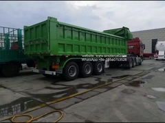 3 Achsen Vorderer Hydraulischer Aufzug Semi-Dump 24CBM Hocheffizienz-Entladen mit einer Tarpe